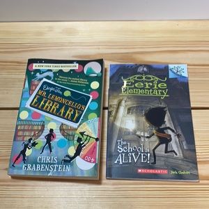 ❤️SOLD❤️Mr. Lemoncello’s library book and Erie elementary book.